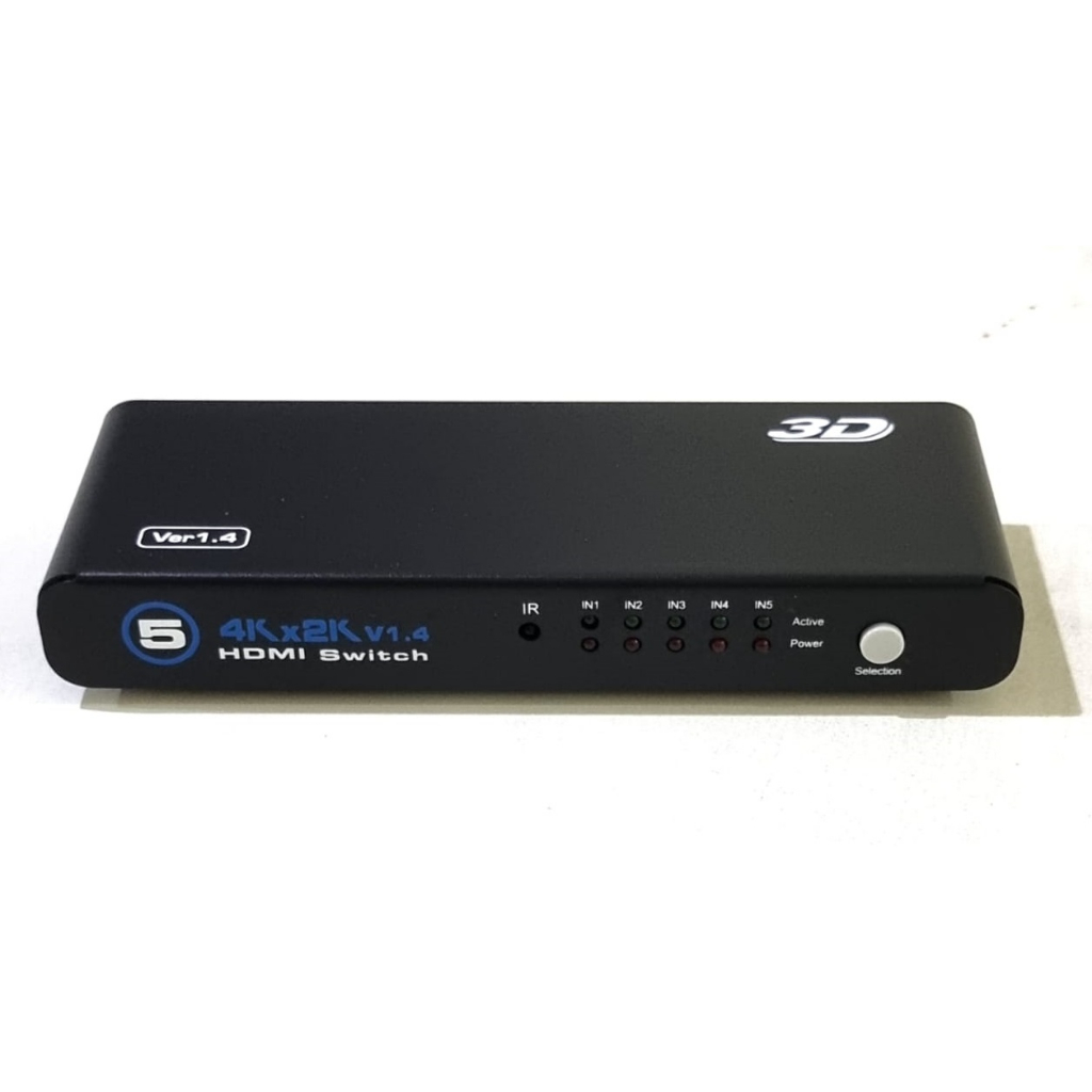 HDMI Switch 5 Port with Adaptor dan Remote support 4k