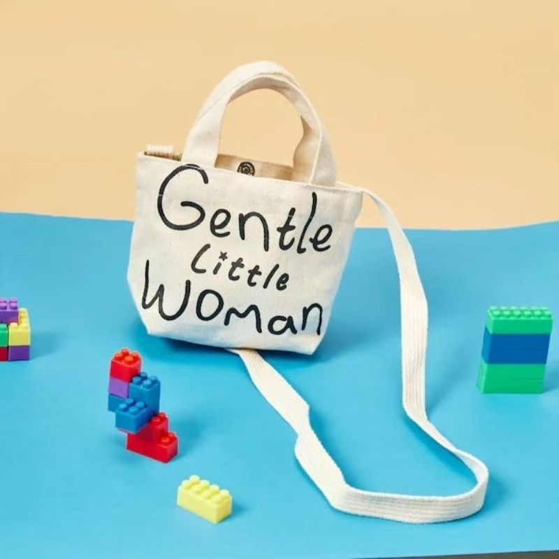 GNTLE.LITTLE WOMAN MICRO CANVAS TOTE untuk anak dan dewasa