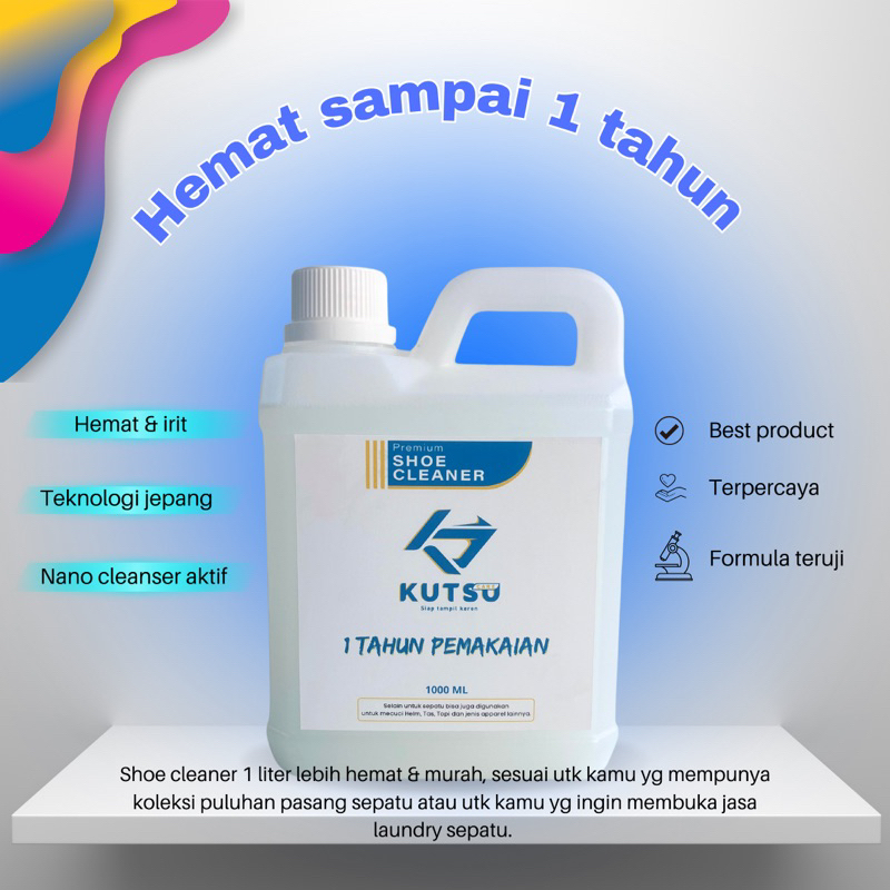 Shoe cleaner sabun cuci pembersih sepatu sneaker shoe cleaner 1 liter by kutsu