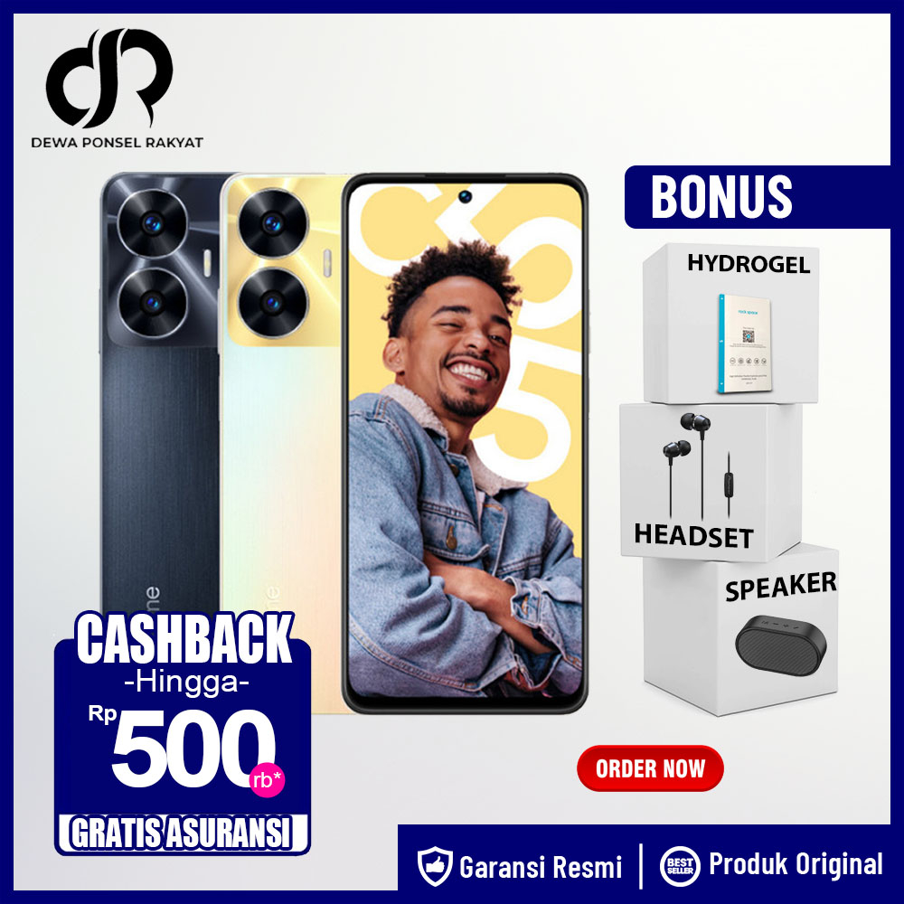 Handphone Realme C55 8/256GB - 6/128GB Garansi Resmi C 55 8 GB 256 GB 6 GB 128 GB Not C11 C25S C25Y C30S C31 C33 C35 10 Pro