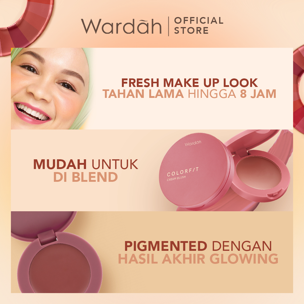QEILA - Wardah Colorfit Cream Blush Series 3 gr