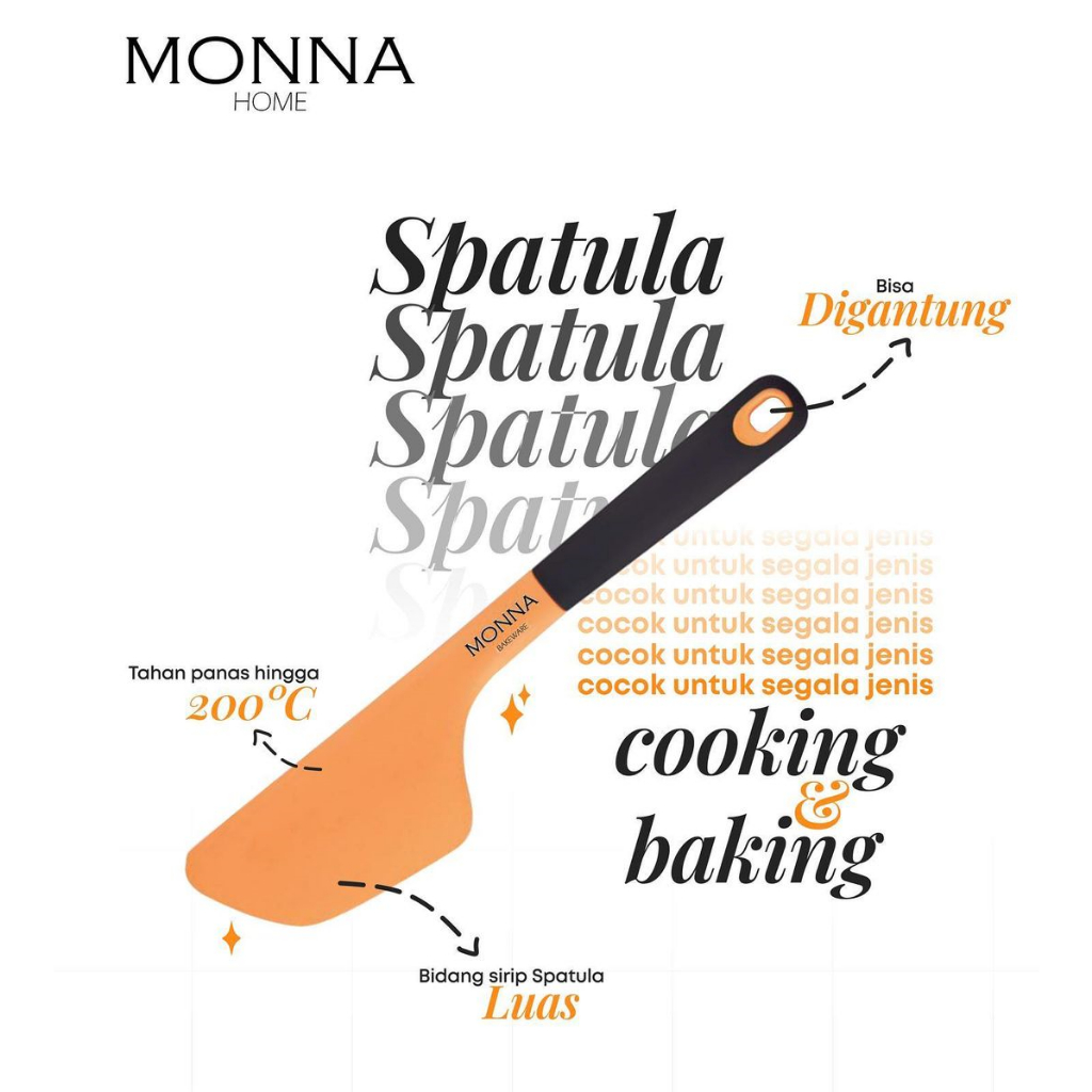 Spatulla Monna Bakeware / Spatula Silikon Monna / Sutil Silikon