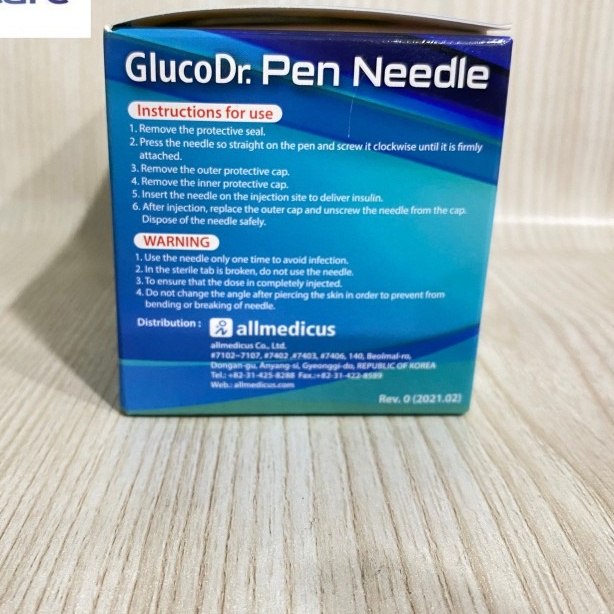 JARUM INSULIN PEN NEEDLE GLUCO DR 32G - 4 MM (0.23 X 4mm) - GLUCO DR