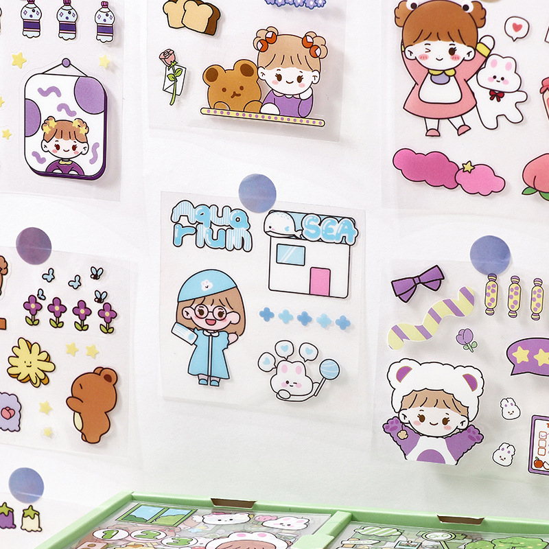 Stiker Momo Motif Kartun Korea Lucu Anti Air Dekorasi Handbook Scrapbook DIY