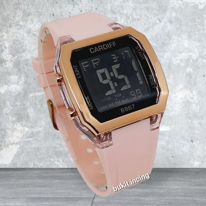 Cardiff 6867 Jam Tangan Digital Wanita Terbaru Jam Tangan Led Water Resist