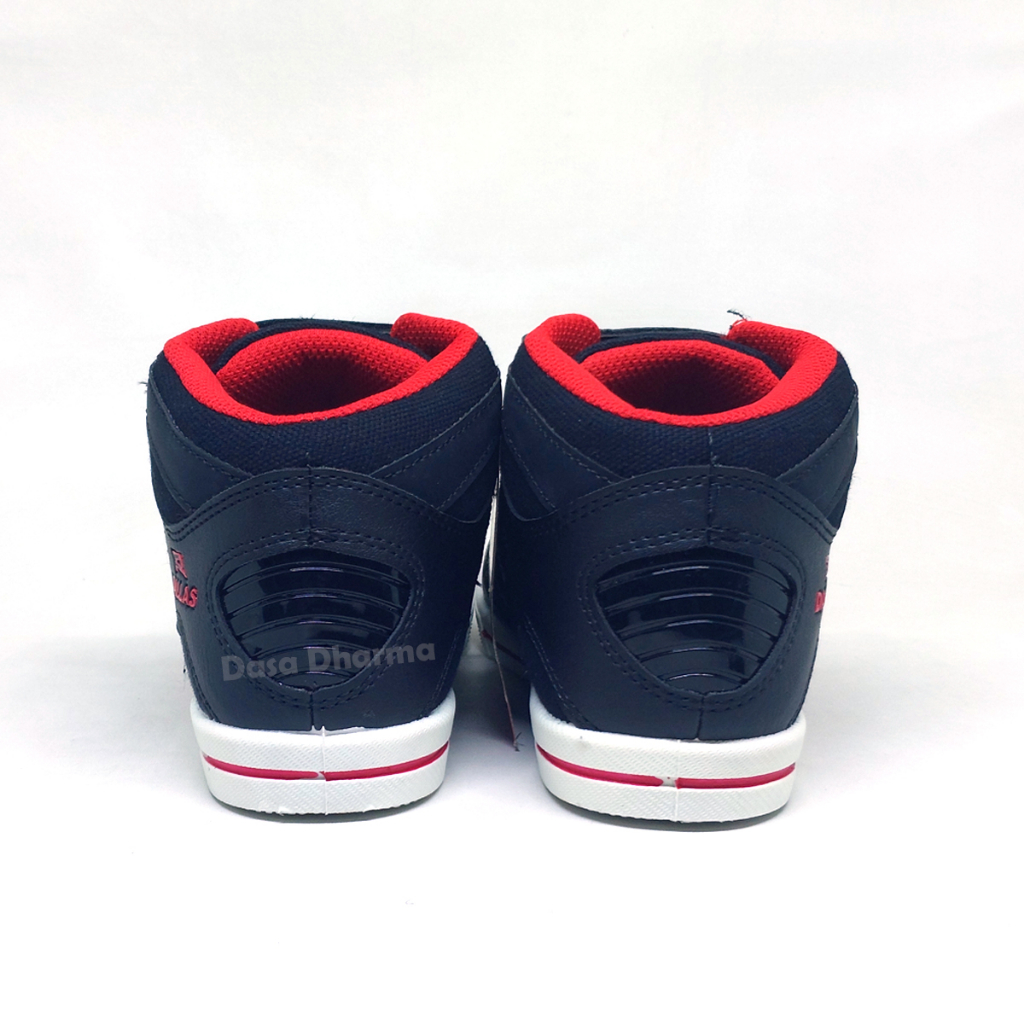 Sepatu Dallas Anak Laki Laki Sekolah SD Boot Tali Tinggi Hitam Merah Size 33 - 36