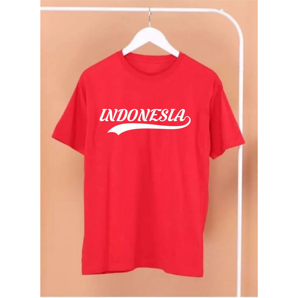 Kaos katun combed 30s tshirt 17Agustus indonesia unisex cewek cowok size S-XXL