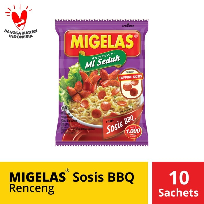 

Migelas Sosis BBQ 1 renceng isi 10