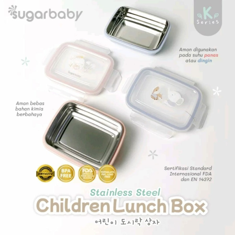 Sugar baby Stainless Steel Children Kids Lunch box | Kotak Makan Anak mbs