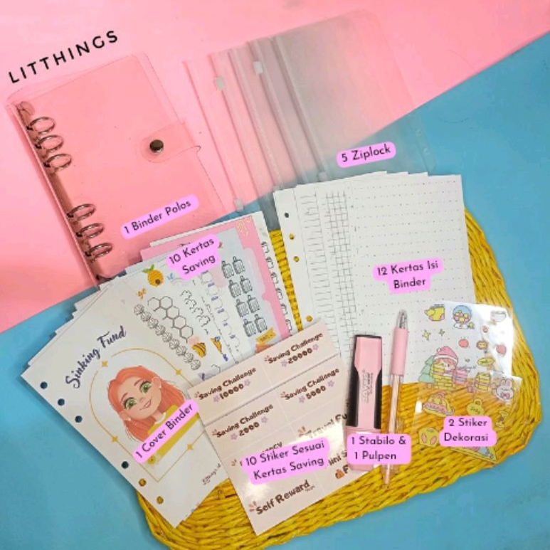 (A6) Paket Binder Menabung | Binder Keuangan |  Sinking Fund