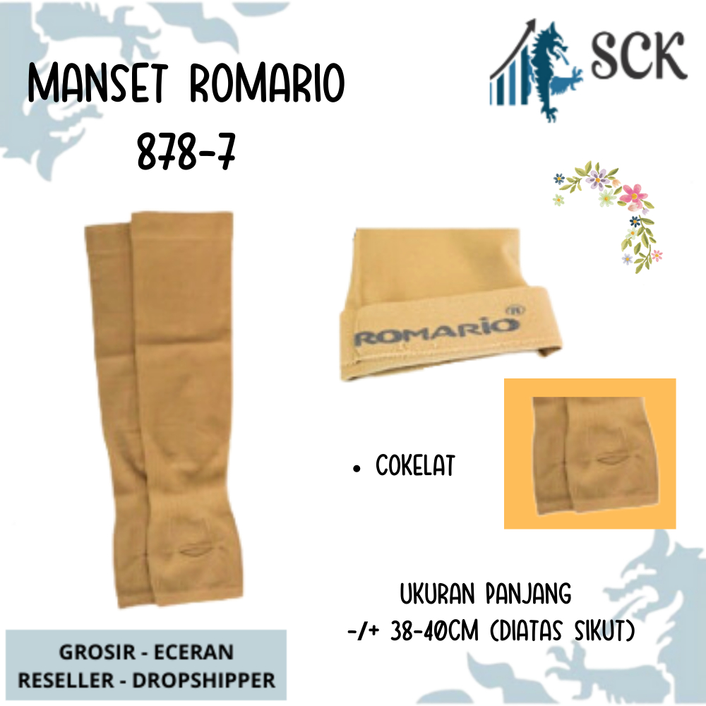 Deker ROMARIO Polos 878-7 / Manset Tangan Panjang Bahan NYLON Polos GROSIR