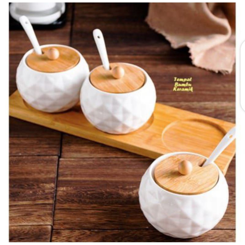 Tempat bumbu set keramik