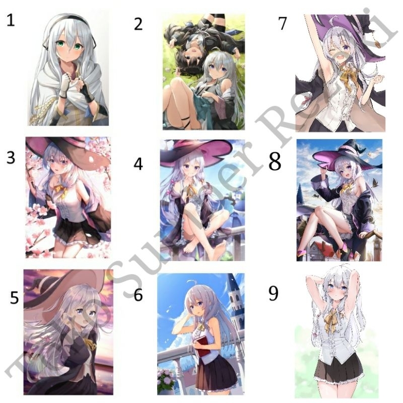 Poster Figure Elaina Girl Sexy Paper Majo No Tabitabi Wandering Pajangan Dinding Gambar Tembok