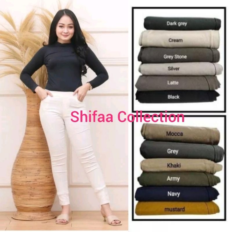 Celana Legging Panjang Dewasa / Legging Murah / Legging Jumbo / Celana Panjang / Celana Kerja / Wanita Baggy /Celana Jeans Wanita / Celana Jeans Jumbo Wanita / Celana Legging Bahan Twill Combad Diamonds Stread Standar Jumbo Super Jumbo