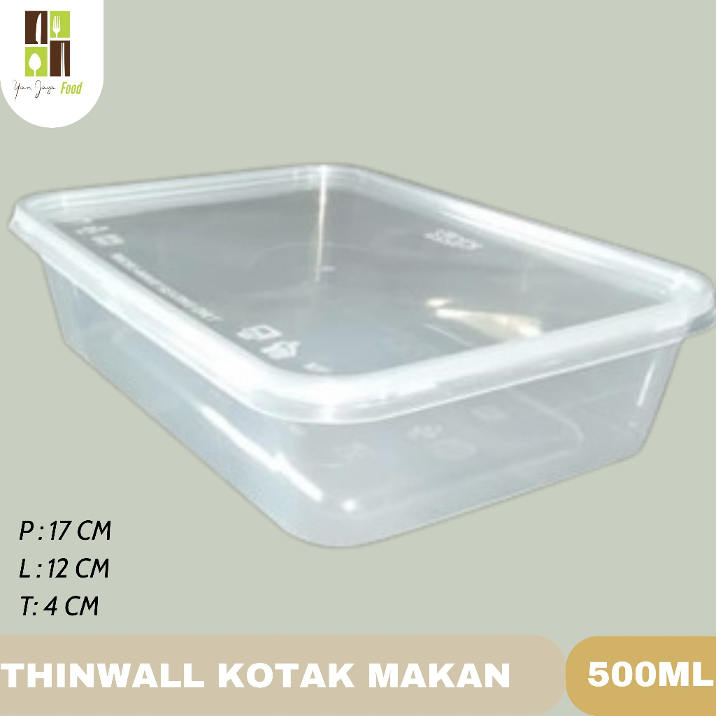 Thinwall DeeMak DM 500 ml Rec / Kotak Makan Persegi Panjang