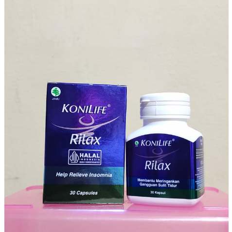 KONILIFE RILAX  (30 KAPSUL/BOTOL) UNTUK MERINGANKAN GANGGUAN SULIT TIDUR
