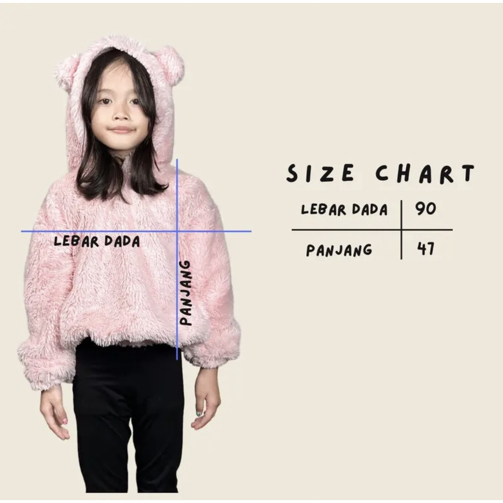 HOODIE SHERPA ANAK LAKI-LAKI DAN PEREMPUAN