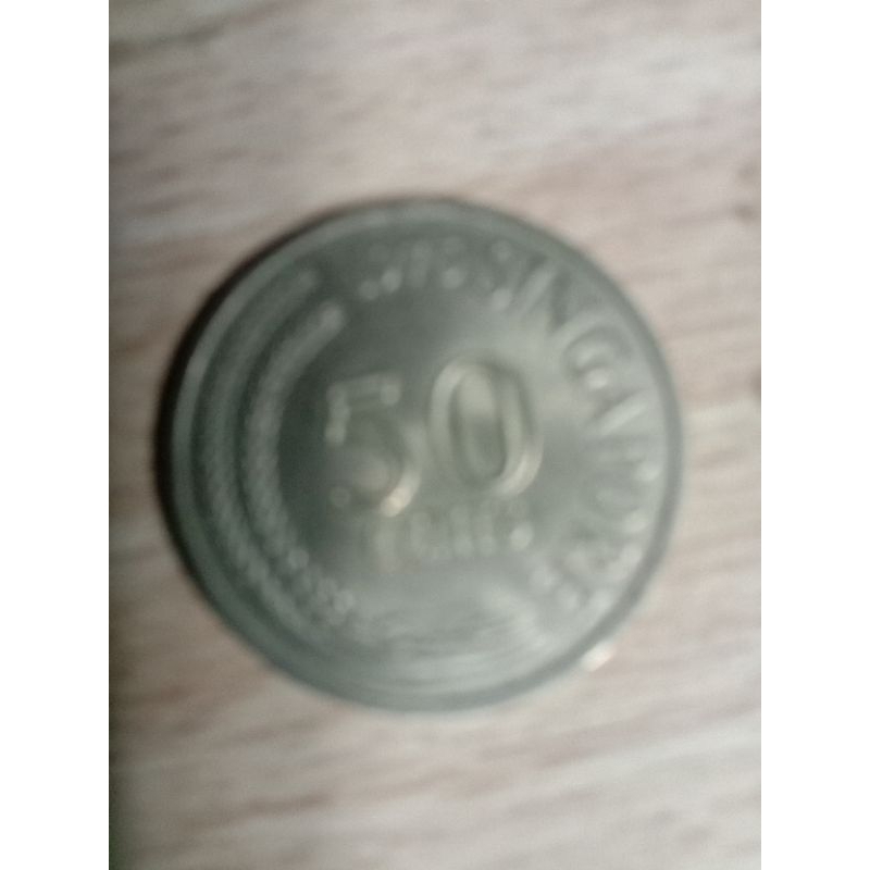 Uang koin kuno 50 cents th 1975 SINGAPORE