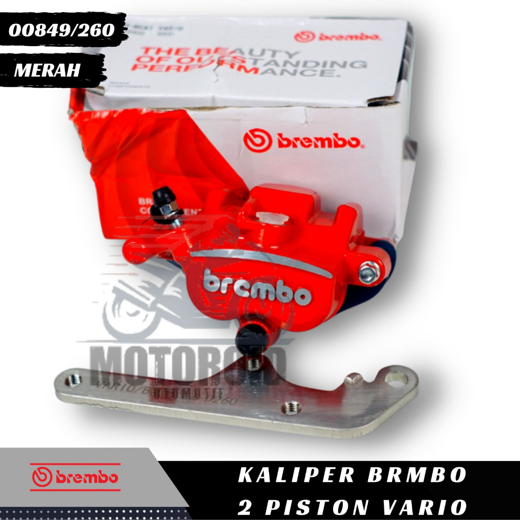 Kaliper Vario Colour Samurai Kiri Honda Piston Breket Piringan Besar 260mm Cnc 2019 125/150 Beat FI St 2P Caliper BRB