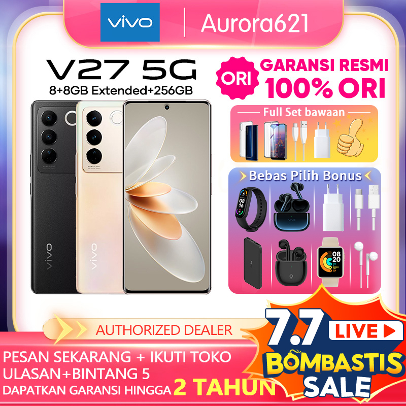 Vivo V27 5G / Vivo V25 PRO 5G RAM 8GB+8GB Extended ROM 256GB NFC 50MP AF Night Portrait MediaTek Dimensity 920 6.44 inch GARANSI RESMI Vivo V25 Pro