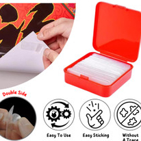 DOUBLE TAPE MINI ISI 60PCS BOX TRANSPARAN 2 SISI / LAKBAN  BENING 60 PCS SERBAGUNA / ISOLASI NANO TAPE MINI SELOTIP SUPER KUAT MULTIFUNGSI