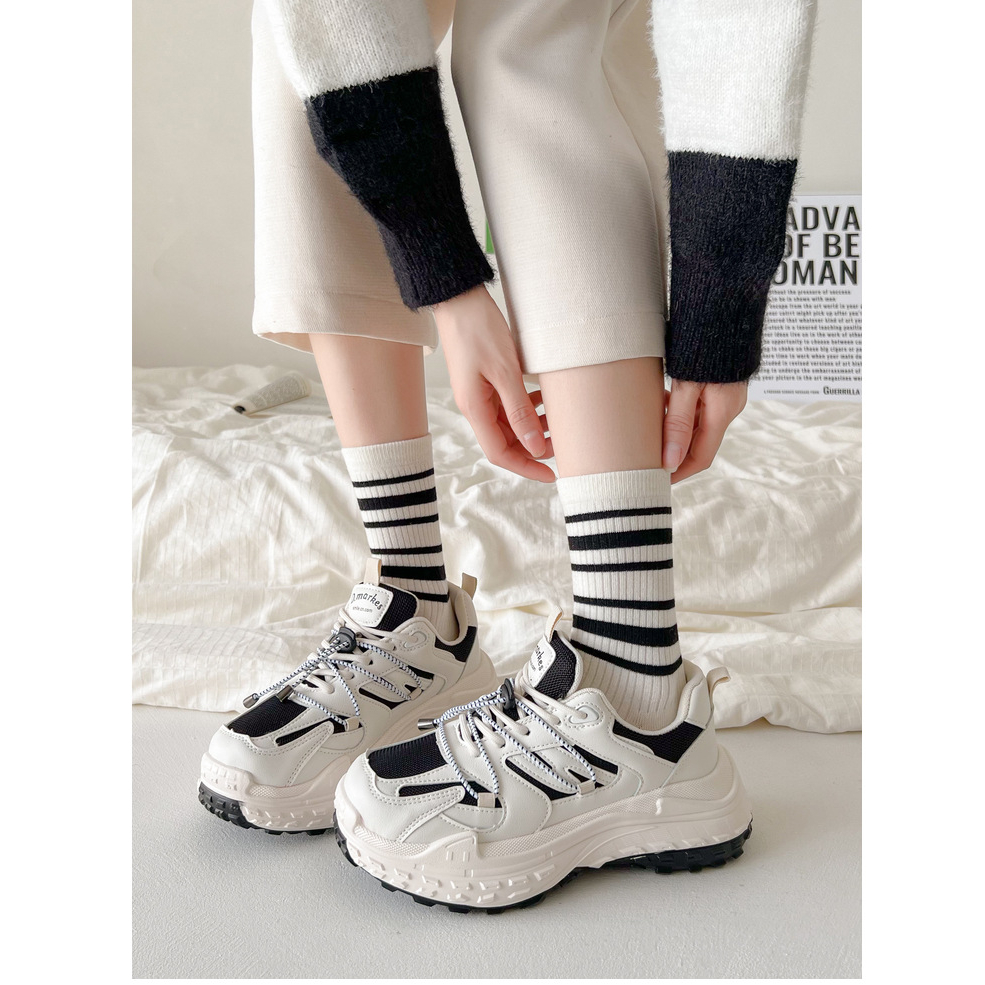 Azgalery / Kaos Kaki Panjang Sebetis Unisex Kaos Kaki Model Kekinian Kaos Kaki Wanita Kekinian Import Bahan Nyaman KK27