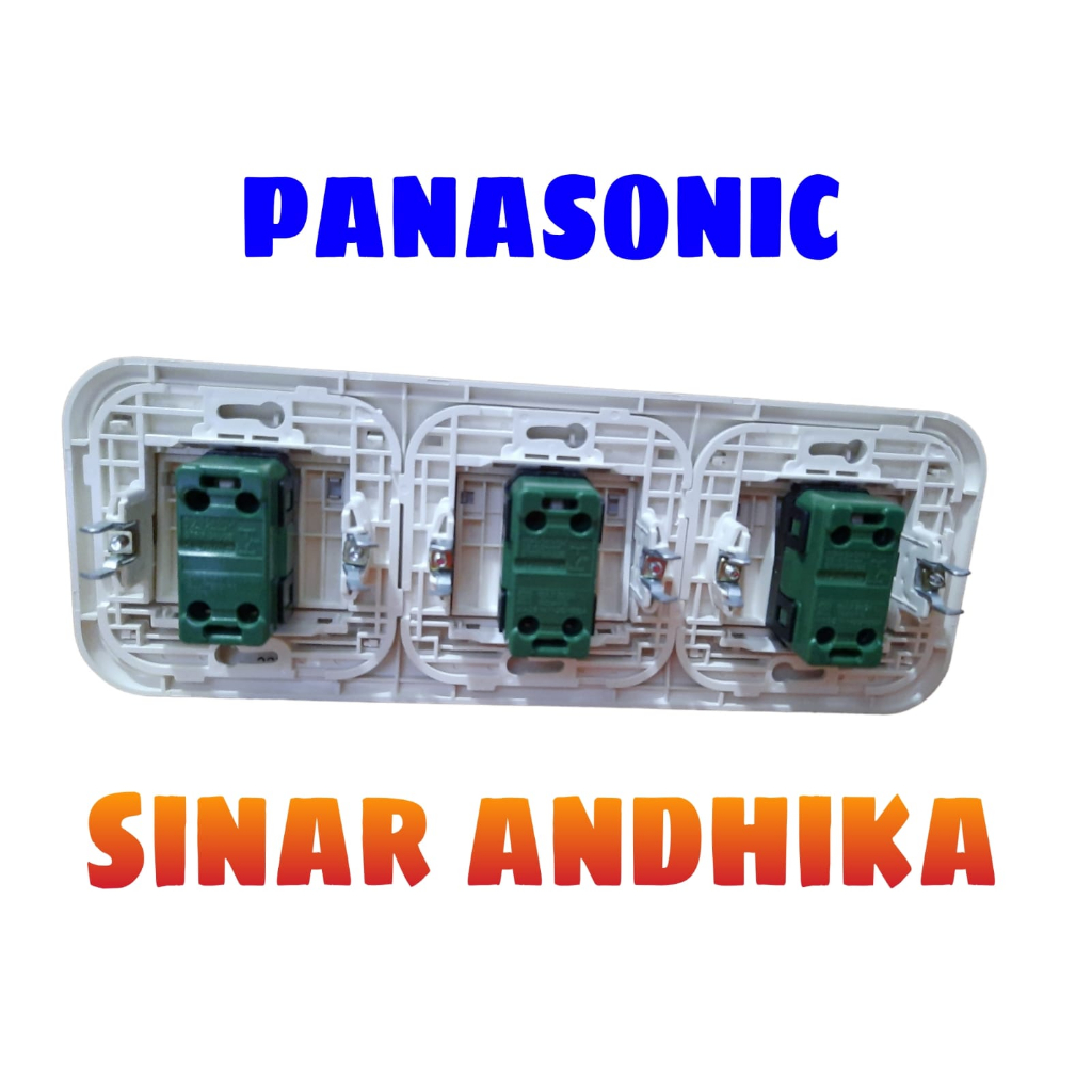 SAKLAR TRIPLE LEBAR (3 SAKLAR LEBAR) PUTIH PANASONIC WEJ 7823 414141