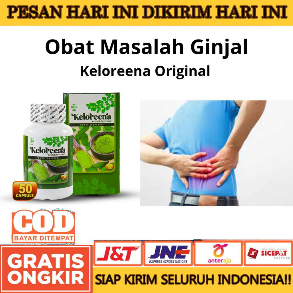 Obat Masalah Ginjal, Gagal Ginjal, Gagal Ginjal Akut, Batu Ginjal, Infeksi Ginjal Dll, Keloreena 100