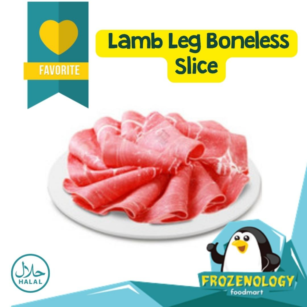 

Lamb Leg Boneless Slice (205 gr) | Daging Paha Kambing Muda Slice