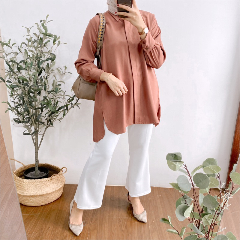 DB - ZAVIA BLOUSE OVERSIZE ATASAN WANITA BAHAN SHAKILA ADEM LENGAN BALON BUSUI FRIENDLY JUMBO LD 120 TERBARU KEKINIAN VIRAL 3175