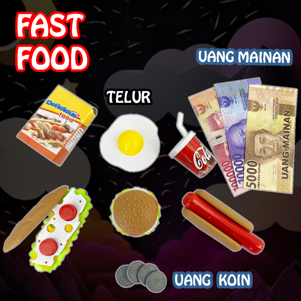 Mainan Anak Mesin Kasir Super Market/ Cash Register Fast Food Toys/ Mainan Kasir-Kasiran 21