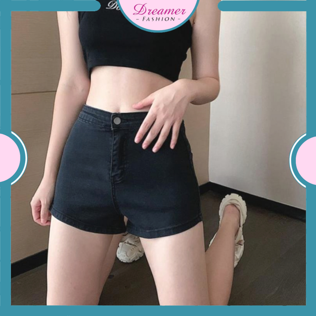 DF CP393 Celana Pendek Denim High Waist Wanita Hot Pants Korean Style