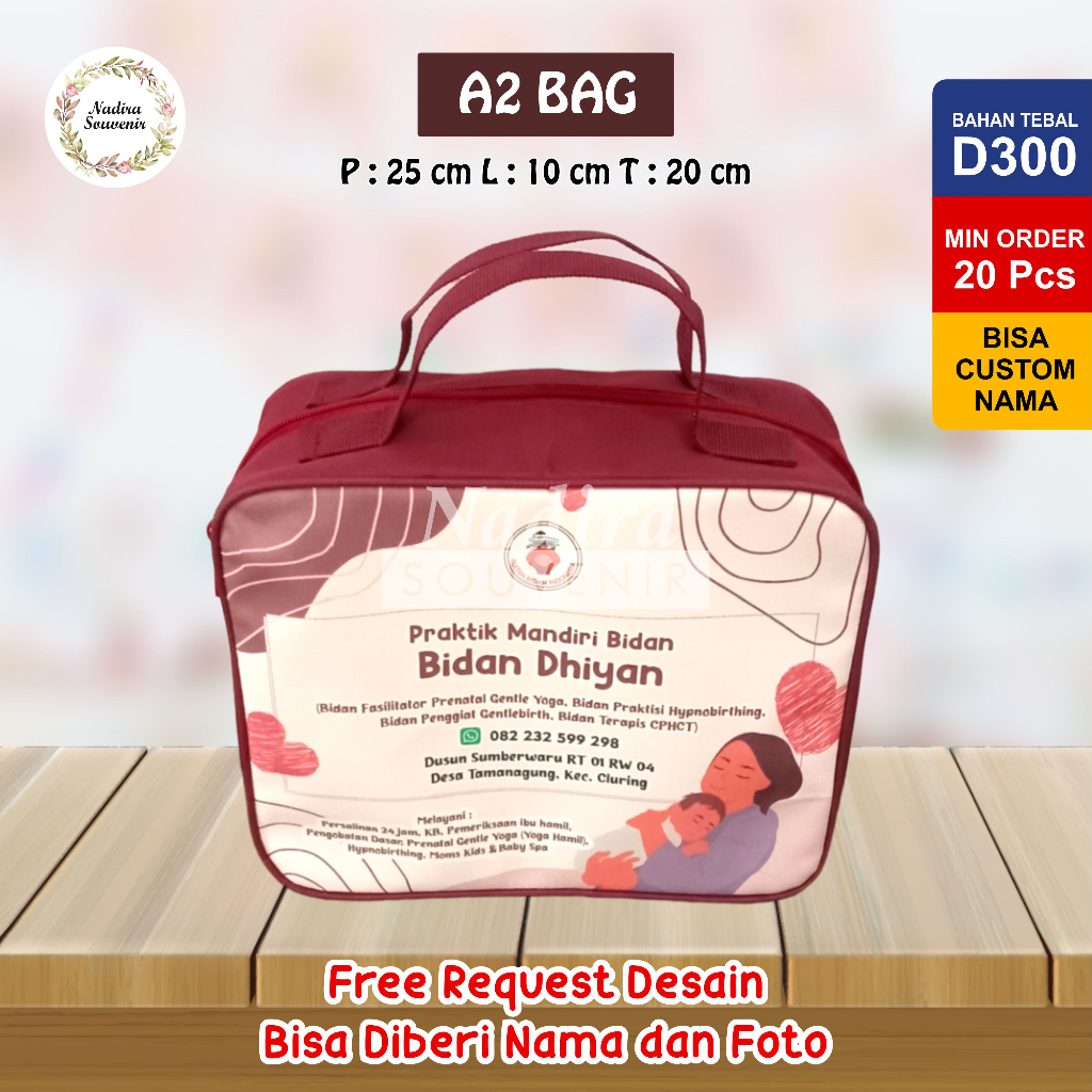

TAS BIDAN TAS PERSALINAN BIDAN TAS SOUVENIR PERSALINAN TAS KLINIK TAS PUSKESMAS CUSTOM