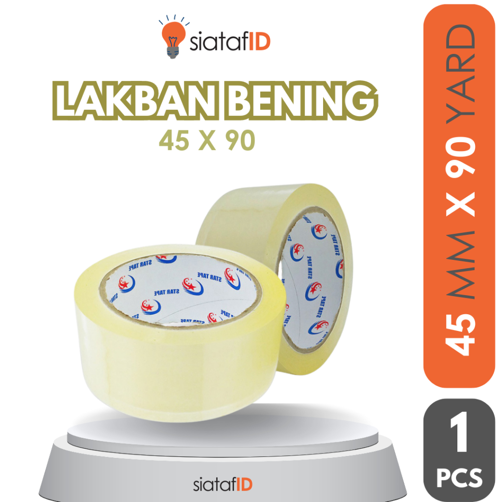 

LAKBAN BENING/COKLAT EKONOMIS 45 MM X 90 YARD_STARTAPE_SIATAF