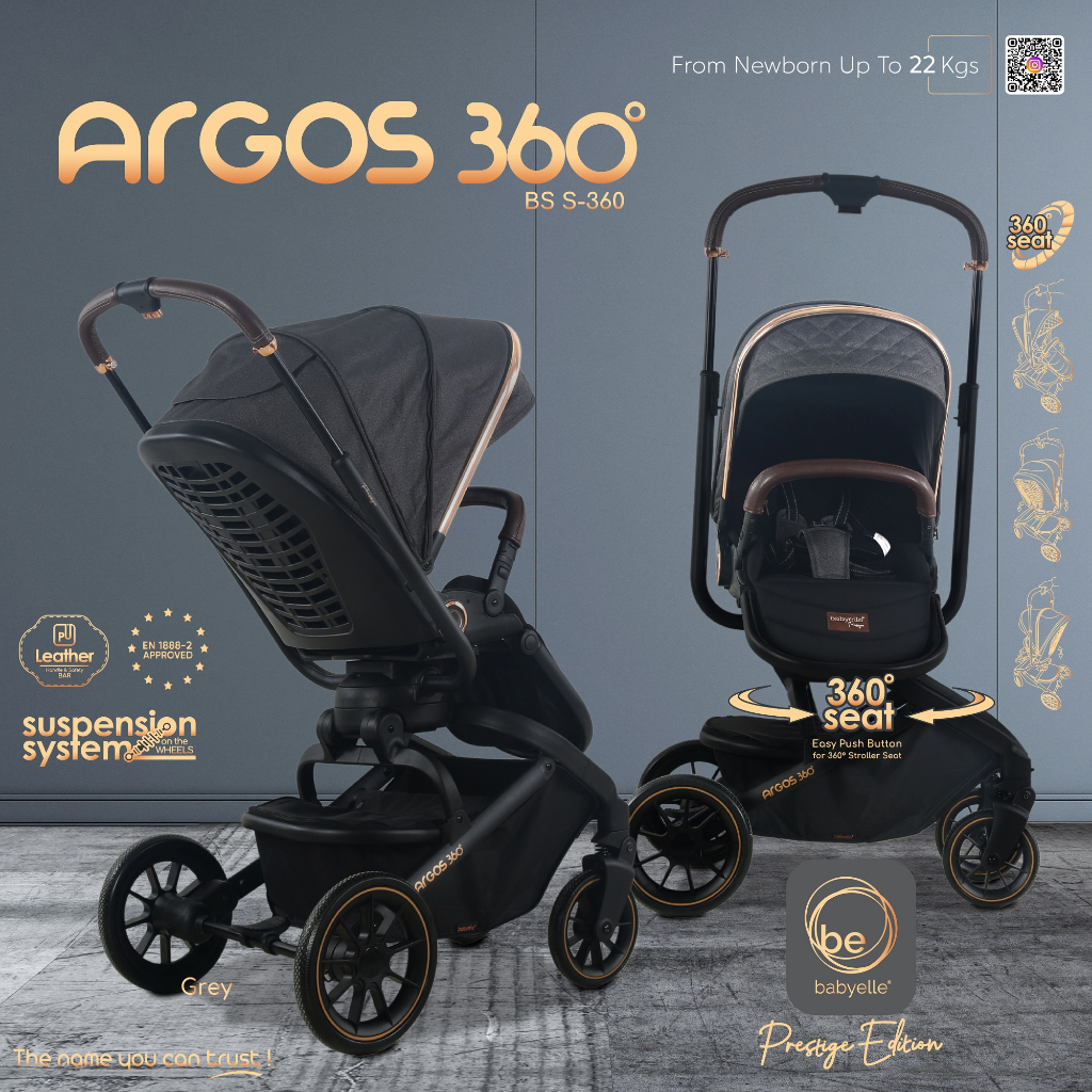 Stroller Babyelle Argos 360 S 360 Baby Elle S360 Reversible Kereta Dorong Bayi Hadap Ibu