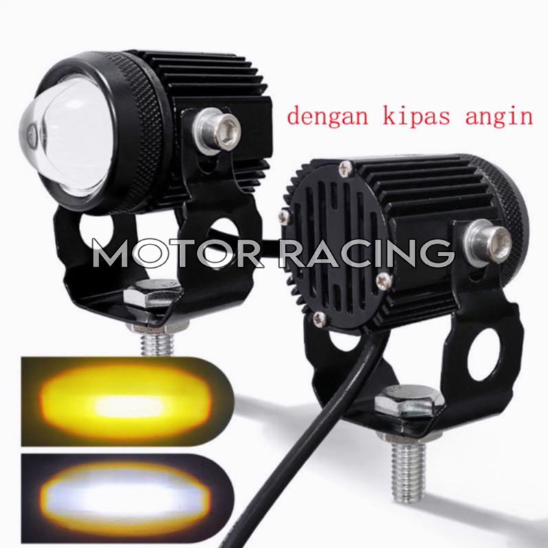 2pcs laser foglamp d2 superbright high low mini driving lampu tembak laser BONUS SAKLAR Lampu Sorot Motor