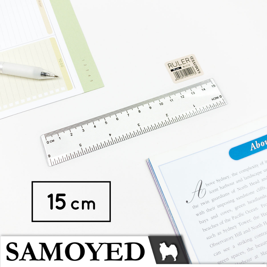 

SAMOYED RL-C15 Penggaris / Mistar Plastik Transparan / Bening / Plastic Transparent / Clear Ruler 15 cm