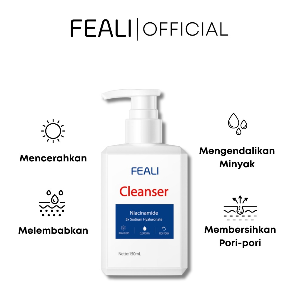 *RM*FEALI - Facial Wash Niacinamide 5x Sodium Hyaluronate Facial Wash Gentle Cleanser | Sabun Pembersih Muka untuk Skin Care