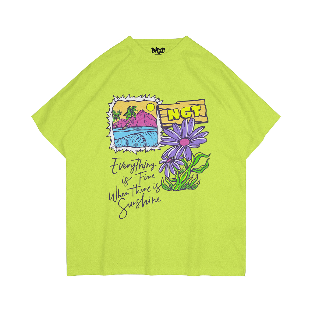 Naughty Badclub Tshirt Fine - Green