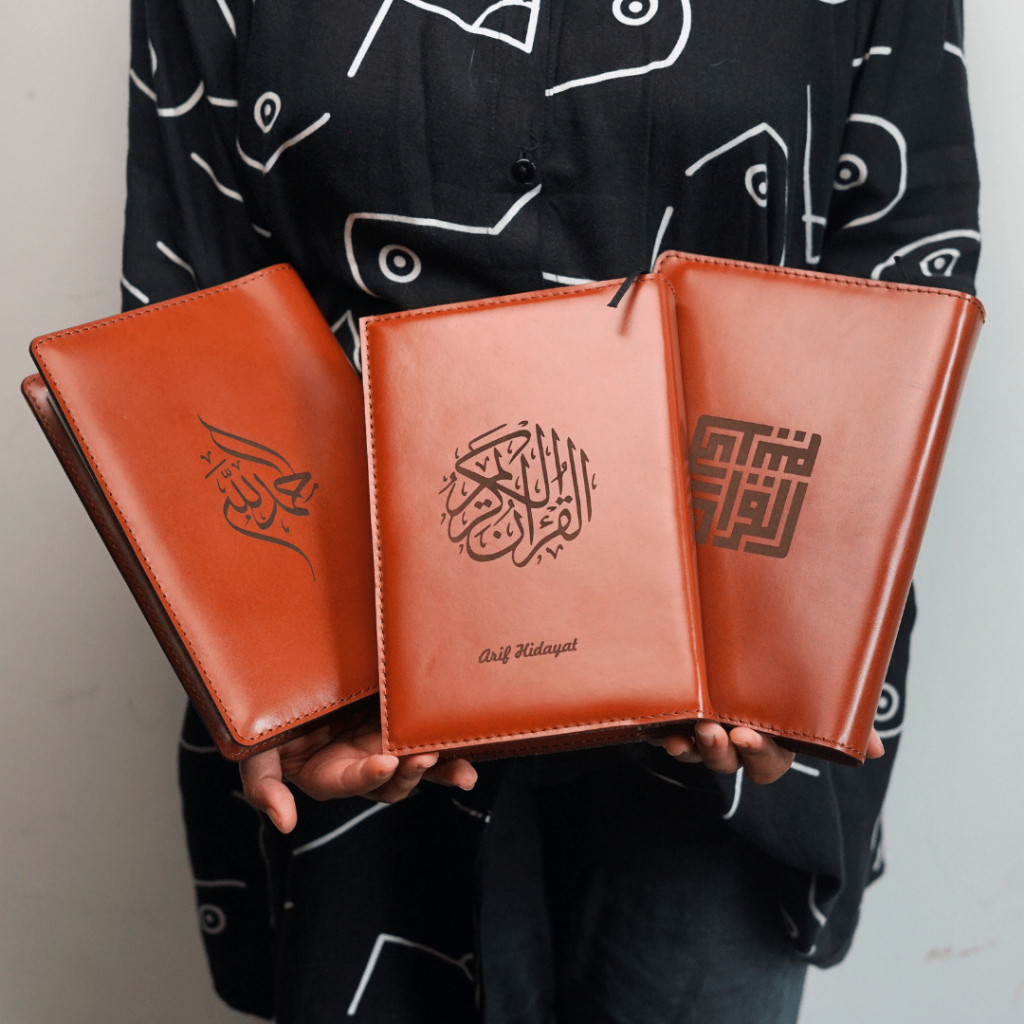 Cover Al Quran Kulit Asli - Sampul Al Quran Raqilla (Termasuk Al-Quran) Cover Leather - Gratis Ukir Nama