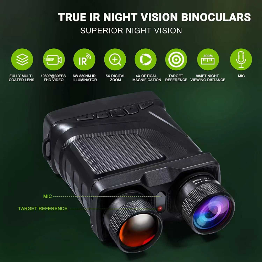 Xiyear Teropong Binocular Night Vision Recorder 1080P 5x Zoom with Mic - R12