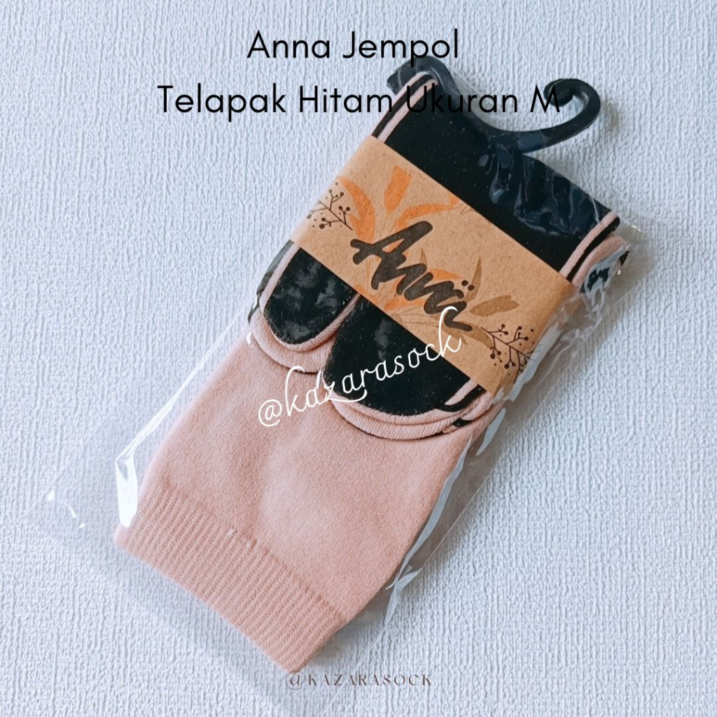Kazarasock - Kaos Kaki Jempol Anna Telapak Hitam - M