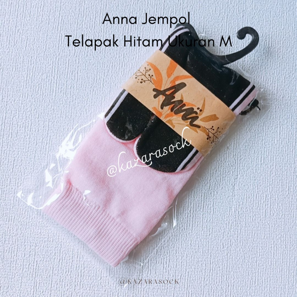 Kazarasock - Kaos Kaki Jempol Anna Telapak Hitam - M