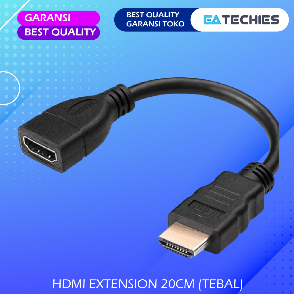 Kabel HDMI Extension Tebal Panjang 30 CM Extender HDMI Perpanjangan Male To Female 30CM