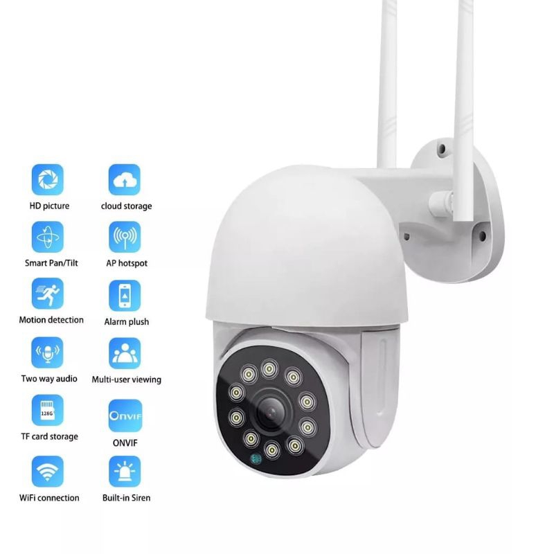 IP CAMERA CCTV 8MP FULL HD OUTDOOR PTZ PANTILT APP V380Pro Waterproof