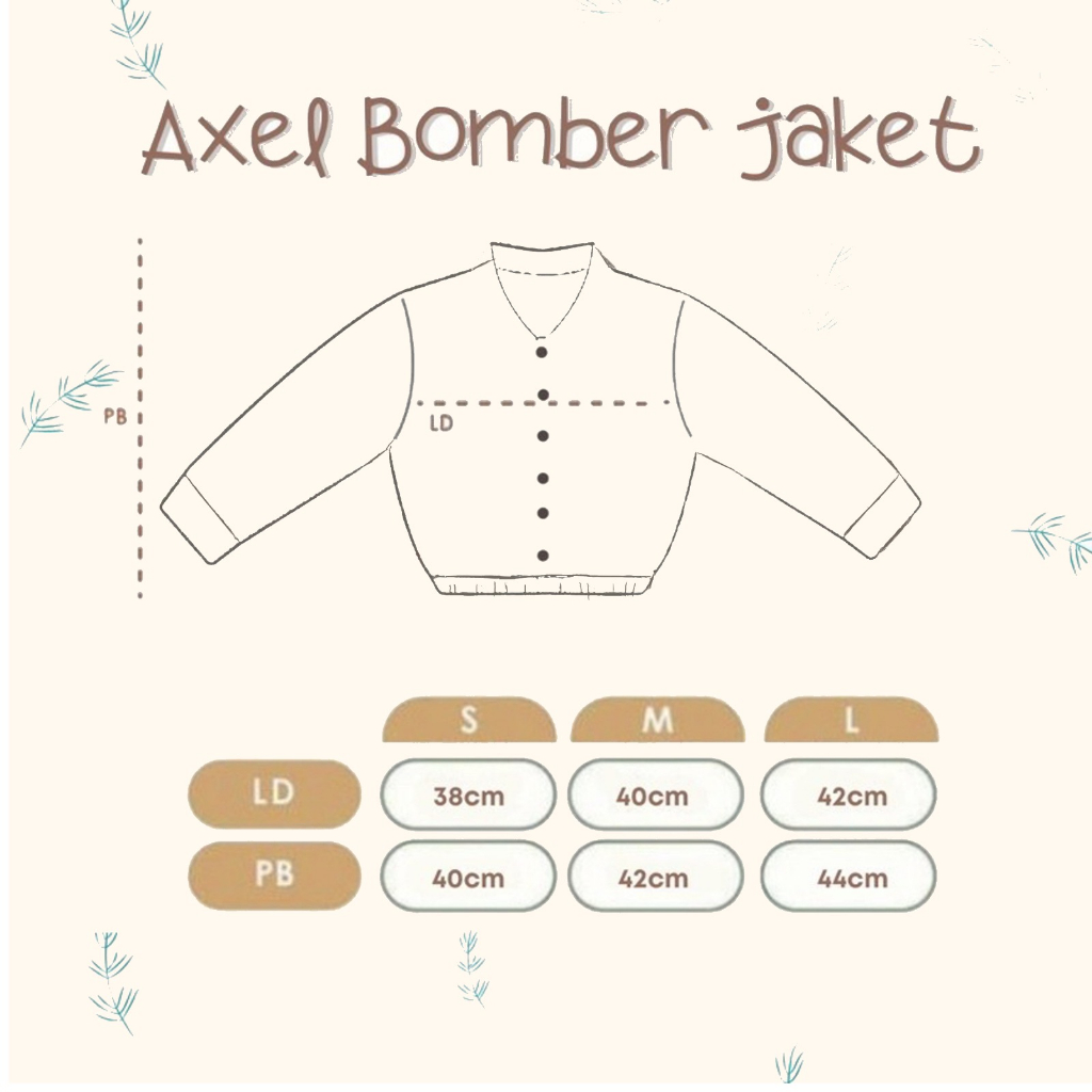 LITTLE CARACAL AXEL BOMBER JAKET ANAK UNISEX BAJU ANAK UNISEX FASHION ANAK UNISEX 1-6 TAHUN