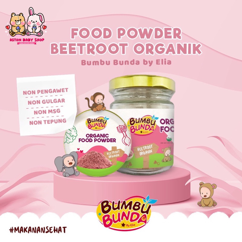 Bumbu Bunda Elia Organic Food Powder Beetroot Bubuk Sayuran Organik