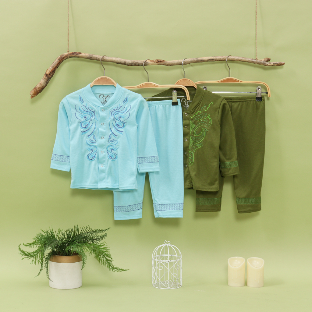 OMNIBABY - Setelan koko Bayi / Setelan koko Anak / Set Baju Koko Bayi + Peci SNI