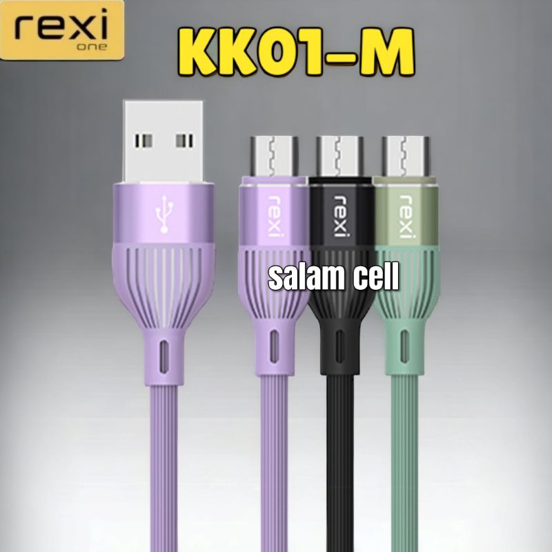 Kabel Data REXI KK01-M 2,4A Fast Charging Micro Usb Original Rexi Kk01 m Garansi Resmi