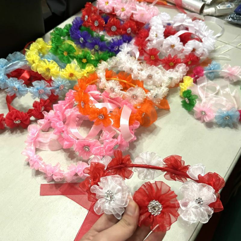 Flower crown | Flower crown natal | Flower crown merah putih